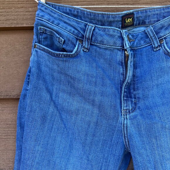 Lee Mens Regular Fit Straight Leg Blue Denim Jeans - Picture 7 of 12